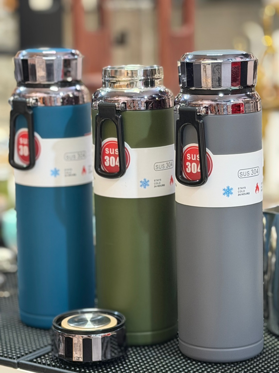 image (23) فلاکس (تراول ماگ) استیل 1000 میل وارداتی درب الماسی - تصویر 1